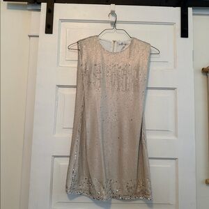 White Sequin Mini Dress
